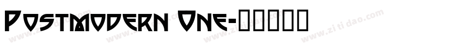 Postmodern One字体转换
